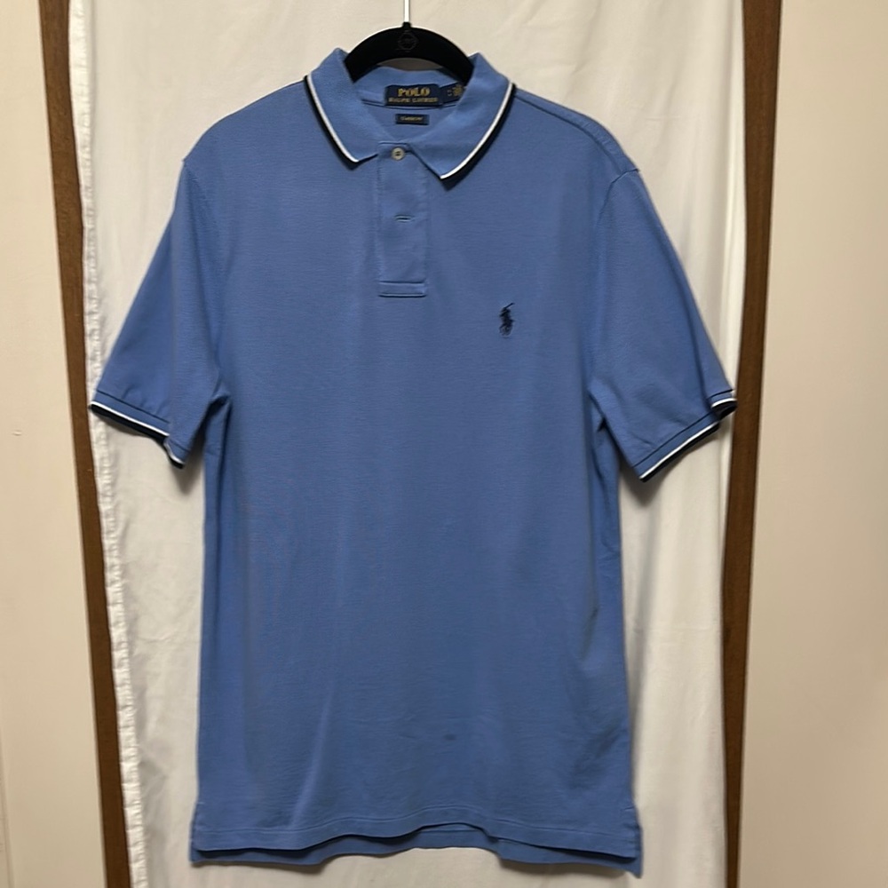 Polo by Ralph Lauren Blue Classic Polo Shirt with Embroidered Logo